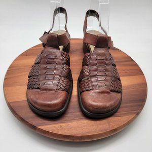 Kenneth Cole Reaction Women Shoes Size 8 Brown Leather Closed Toe Sling Sandal